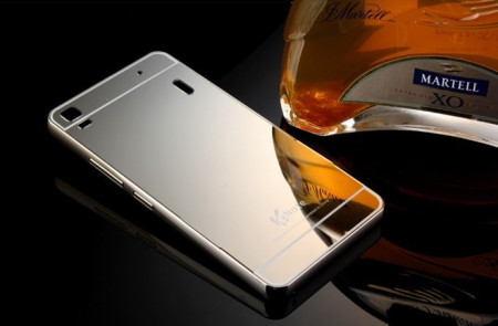 Добави още лукс Бъмпъри за телефони Луксозен алуминиев бъмпър с твърд гръб огледален за Lenovo A7000 / Lenovo K3 NOTE черен